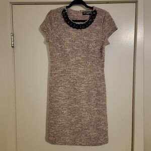 Karl Lagerfeld Pink Tweed Dress Size 6